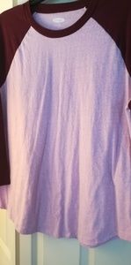 3/4 sleeve baseball women's tee